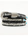 Image #2 - Shyanne Women's Rhinestone Studded Leather Thin Belt, Black, hi-res