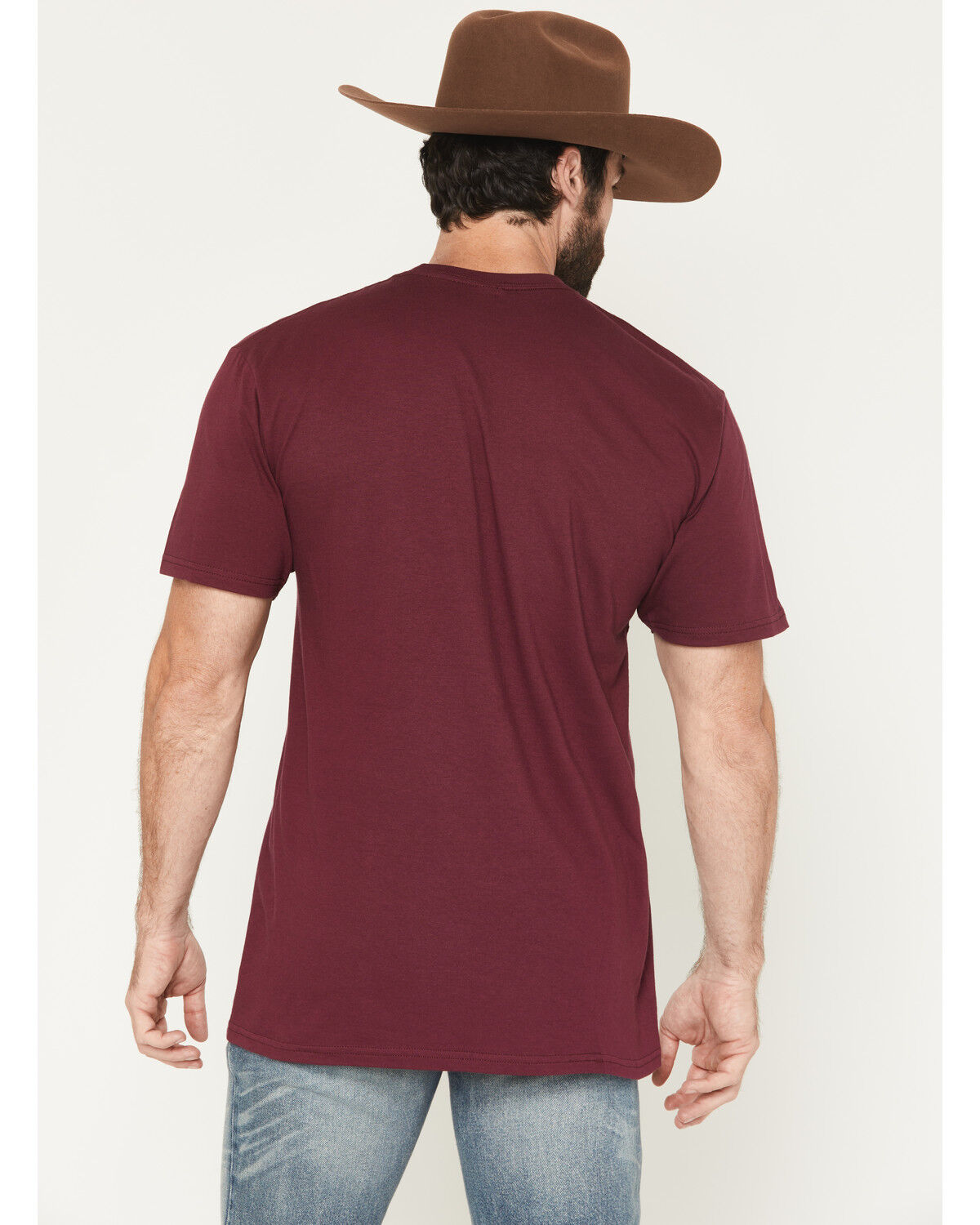 Image #4 - Moonshine Spirit&reg; Men's Viva La Raza Short Sleeve Graphic T-Shirt, Burgundy, hi-res