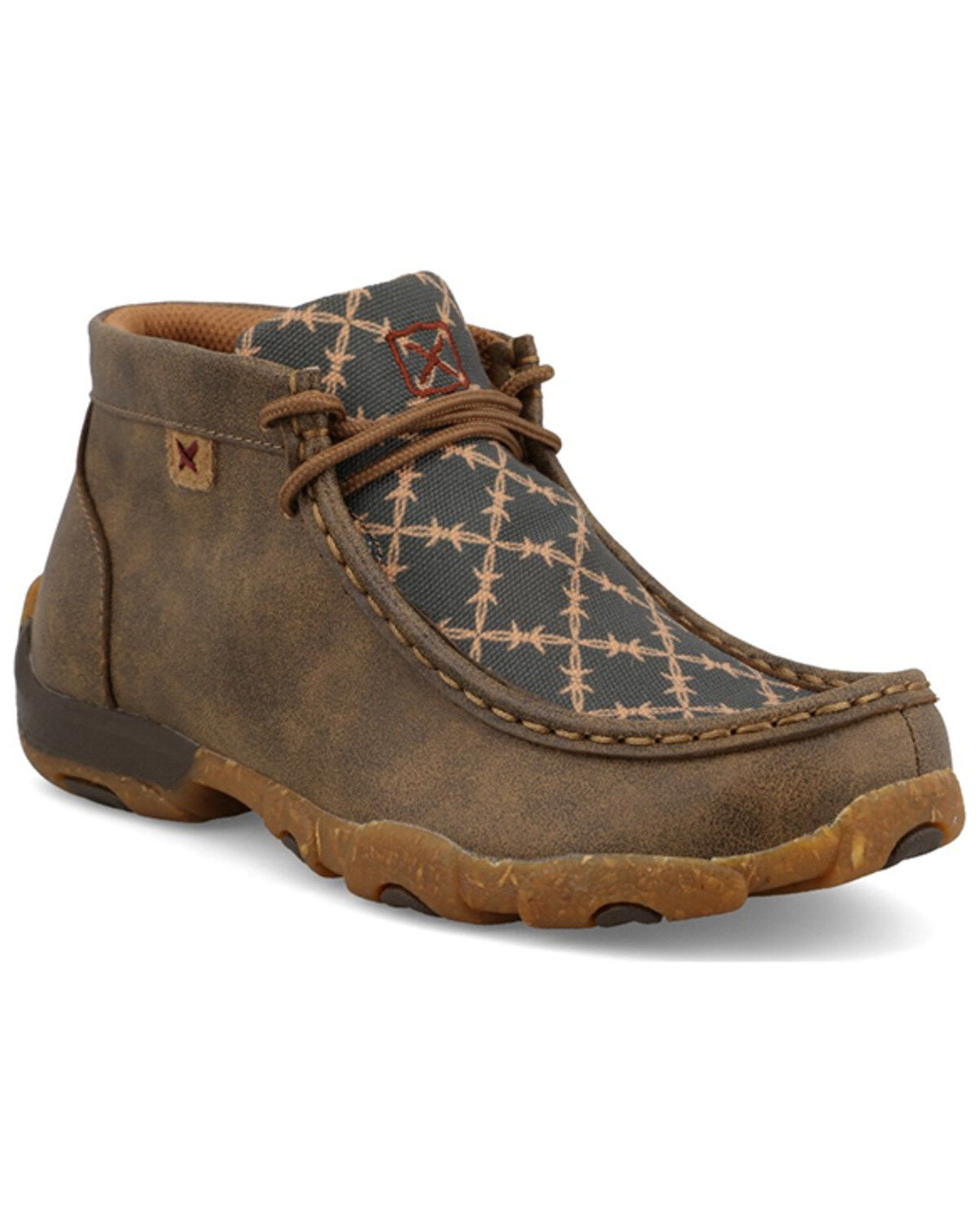 Image #1 - Twisted X Boys' Chukka Driving Mocs, Brown, hi-res