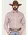 Image #1 - Cinch Men's Striped Print Tencel Long Sleeve Button-Down Western Shirt, Pink, hi-res