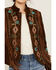 Image #3 - Scully Women's Floral Beaded Leather Jacket, Brown, hi-res