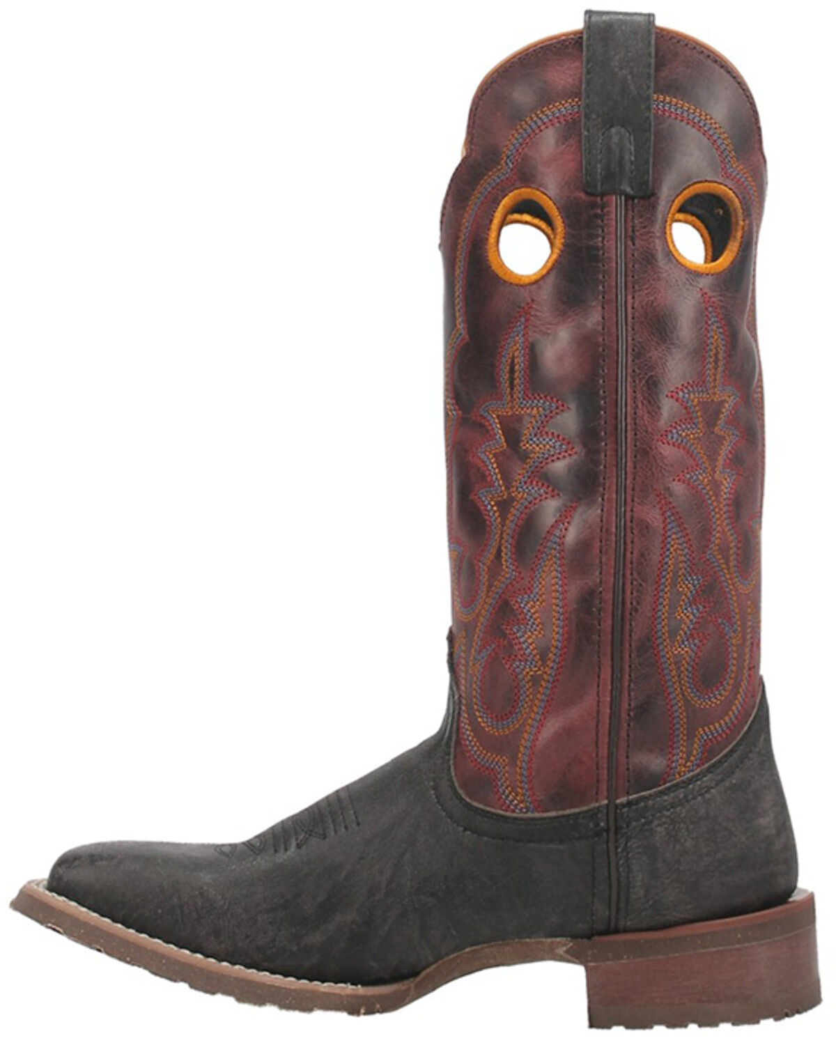 Image #3 - Laredo Men's Isaac Western Boots - Broad Square Toe, Black, hi-res