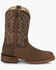 Image #2 - Justin Men's Frontier Western Boots - Broad Square Toe, Brown, hi-res