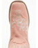 Image #6 - Shyanne Girls' Little Lasy Floral Embroidered Leather Western Boots - Broad Square Toe, Pink, hi-res