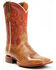 Image #1 - Cody James Men's Upper Two-Tone Leather Western Boots - Broad Square Toe, Orange, hi-res