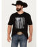 Image #1 - Cowboy Hardware Men's Tonal Flag Short Sleeve Graphic T-Shirt, Black, hi-res