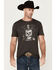 Image #1 - Moonshine Spirit&reg; Men's Bottle Lines Short Sleeve Graphic T-Shirt, Charcoal, hi-res