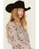 Image #2 - Shyanne Women's Printed Long Sleeve Fringe Button-Down Western Shirt, Natural, hi-res