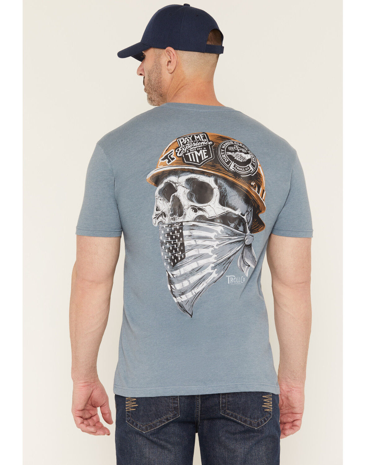 Troll Co Men's Headstrong Short Sleeve Graphic T-Shirt, Blue, hi-res
