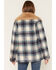 Image #4 - Shyanne Women's Brook Reversible Sherpa and Plaid Print Jacket, Royal Blue, hi-res