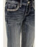 Image #4 - Grace in LA Girls' Medium Wash Horseshoe Embroidered Stretch Bootcut Jeans , Medium Wash, hi-res