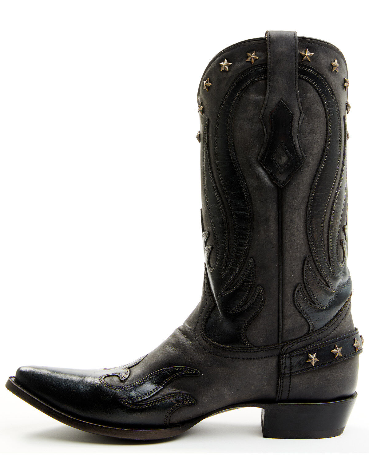 Image #3 - Corral Men's Embellished Overlay Western Boots - Snip Toe, Blue, hi-res