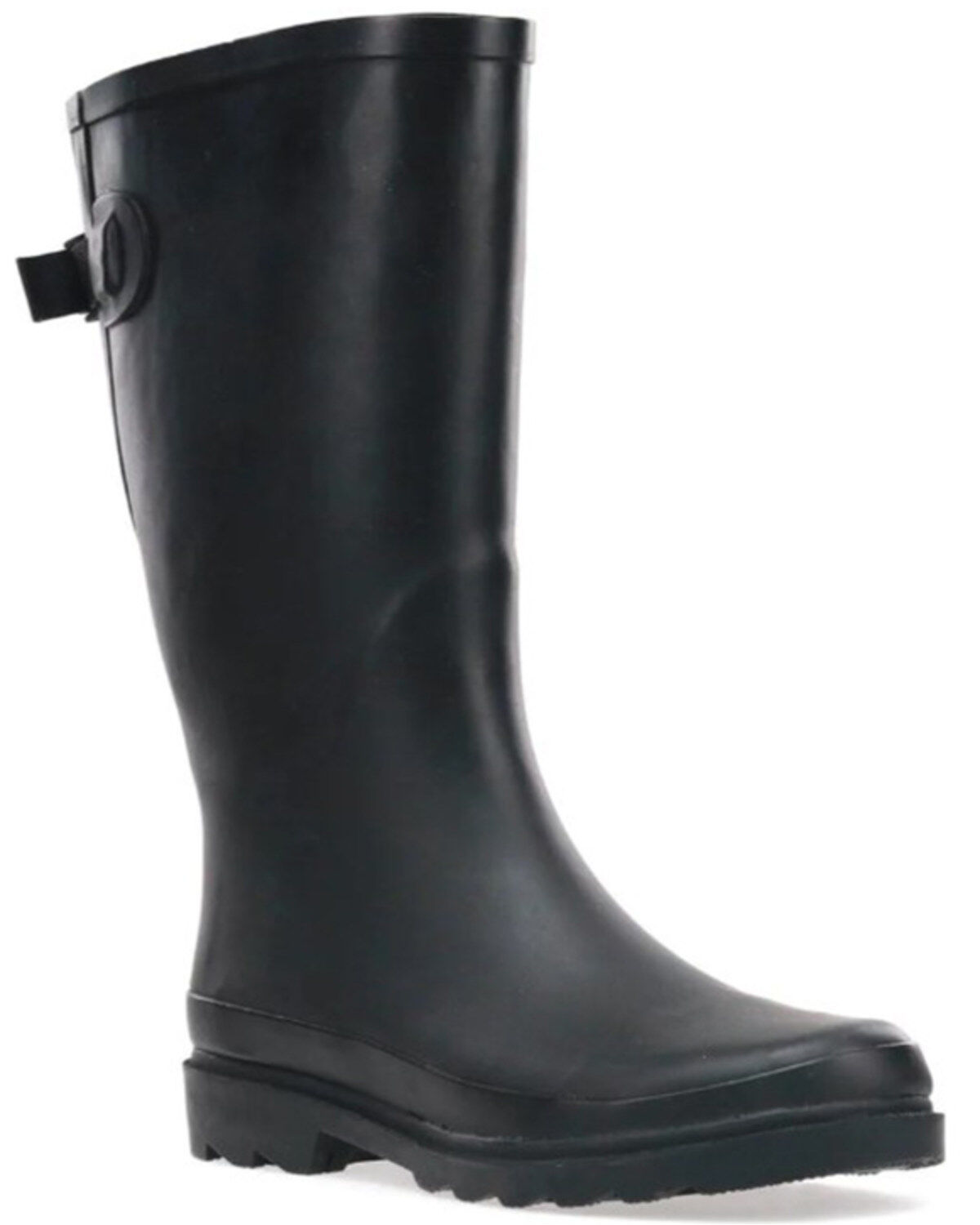 Image #1 - Western Chief Women&rsquo;s Matte Wide Calf Tall Rain Boots, Black, hi-res