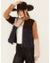 Image #1 - Cleo + Wolf Women's Carter Colorblock Suede Zip-Up Jacket , Bark, hi-res