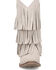 Image #4 - Dingo Girls' Wild Child Suede Fringe Western Boots - Snip Toe, White, hi-res