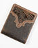 Image #1 - Cody James Men's Brown Ostrich Bifold Tooled Wallet, Brown, hi-res