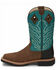 Image #3 - Justin Men's Derrickman Western Work Boots - Steel Toe, Lt Brown, hi-res