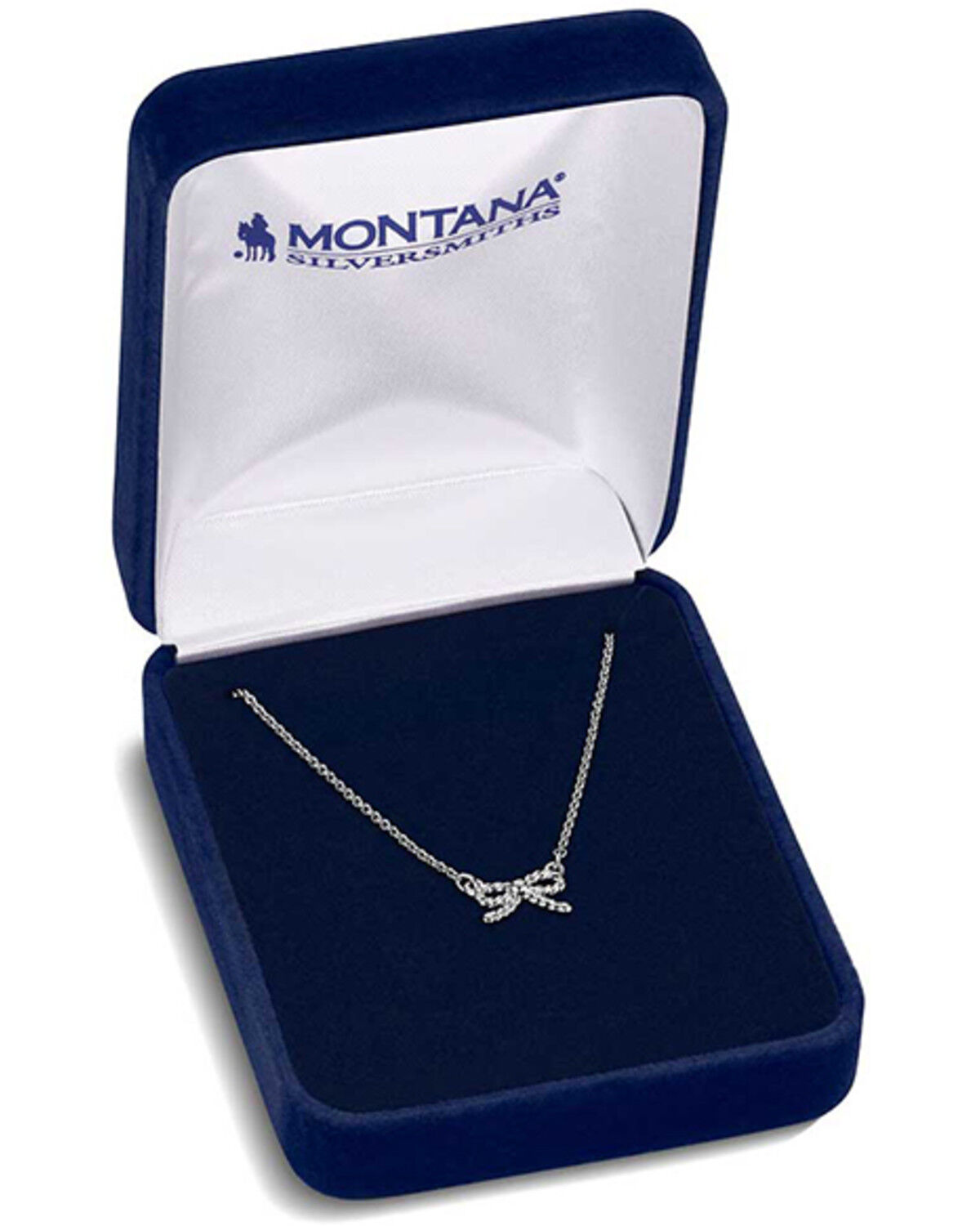 Image #3 - Montana Silversmiths Women's Roped Bow Necklace, Silver, hi-res