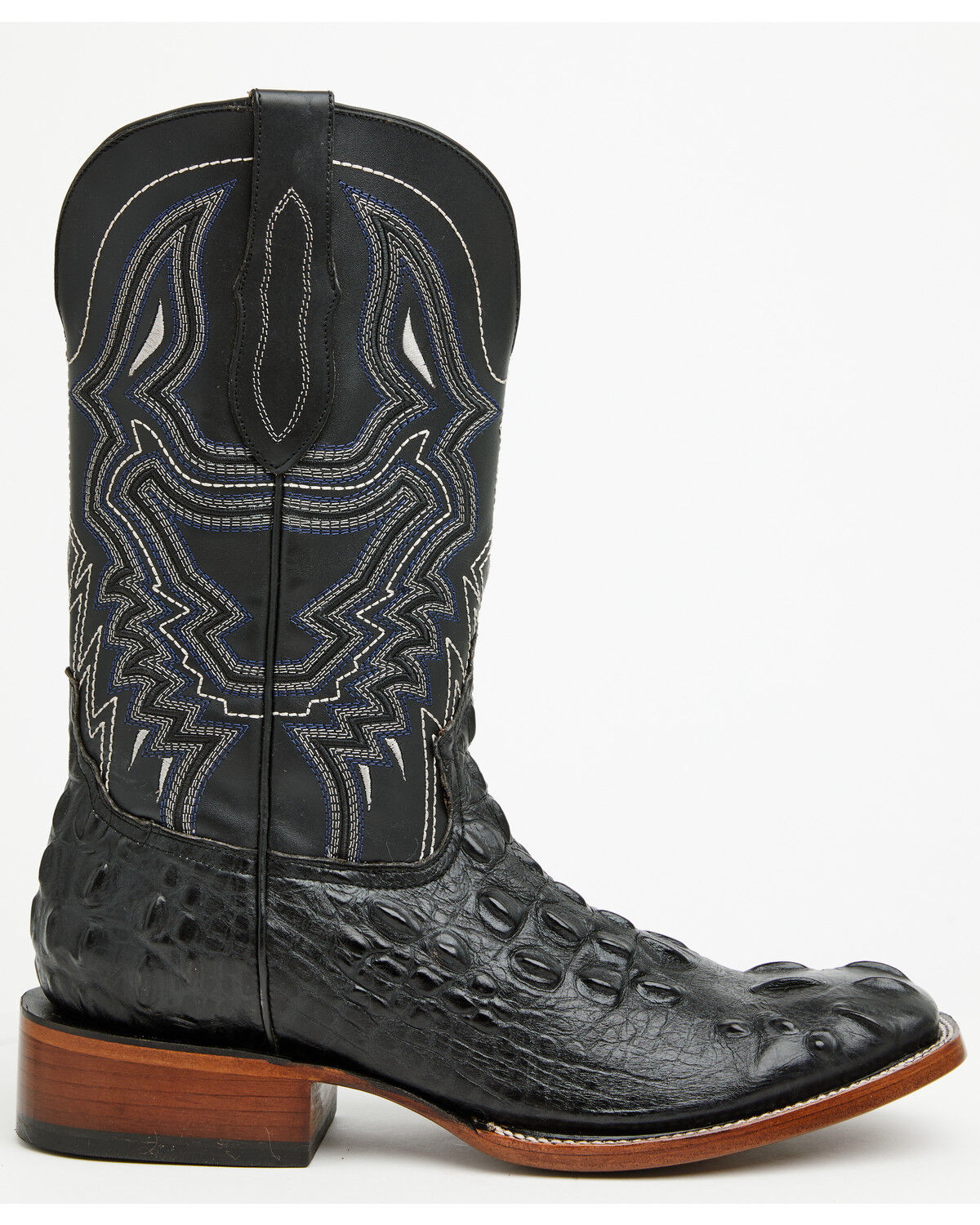 Image #2 - Cody James Men's Croc Print Badlands Western Boots - Broad Square Toe, Black, hi-res