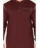 Image #3 - Forge Workwear Men's FR Lightweight Long Sleeve 1/4 Button-Down Henley Work Shirt, Burgundy, hi-res