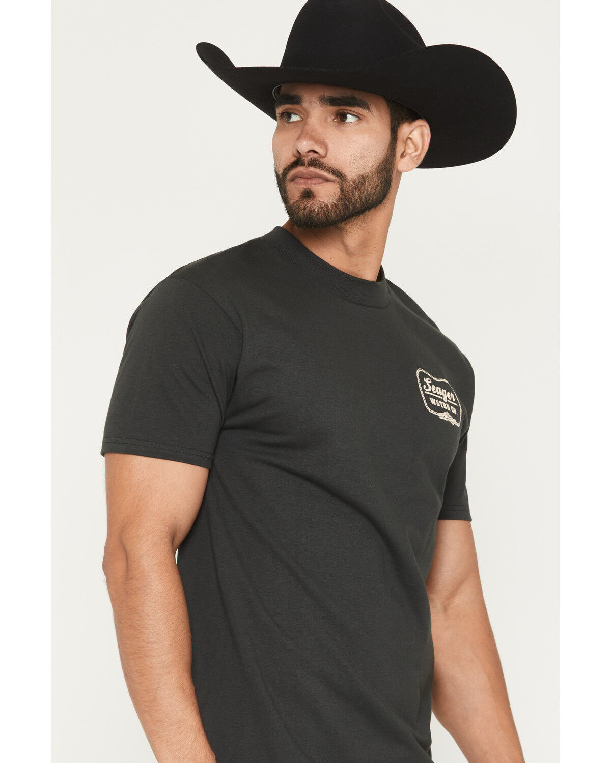 Image #3 - Seager Men's High Noon Short Sleeve Graphic T-Shirt, Black, hi-res