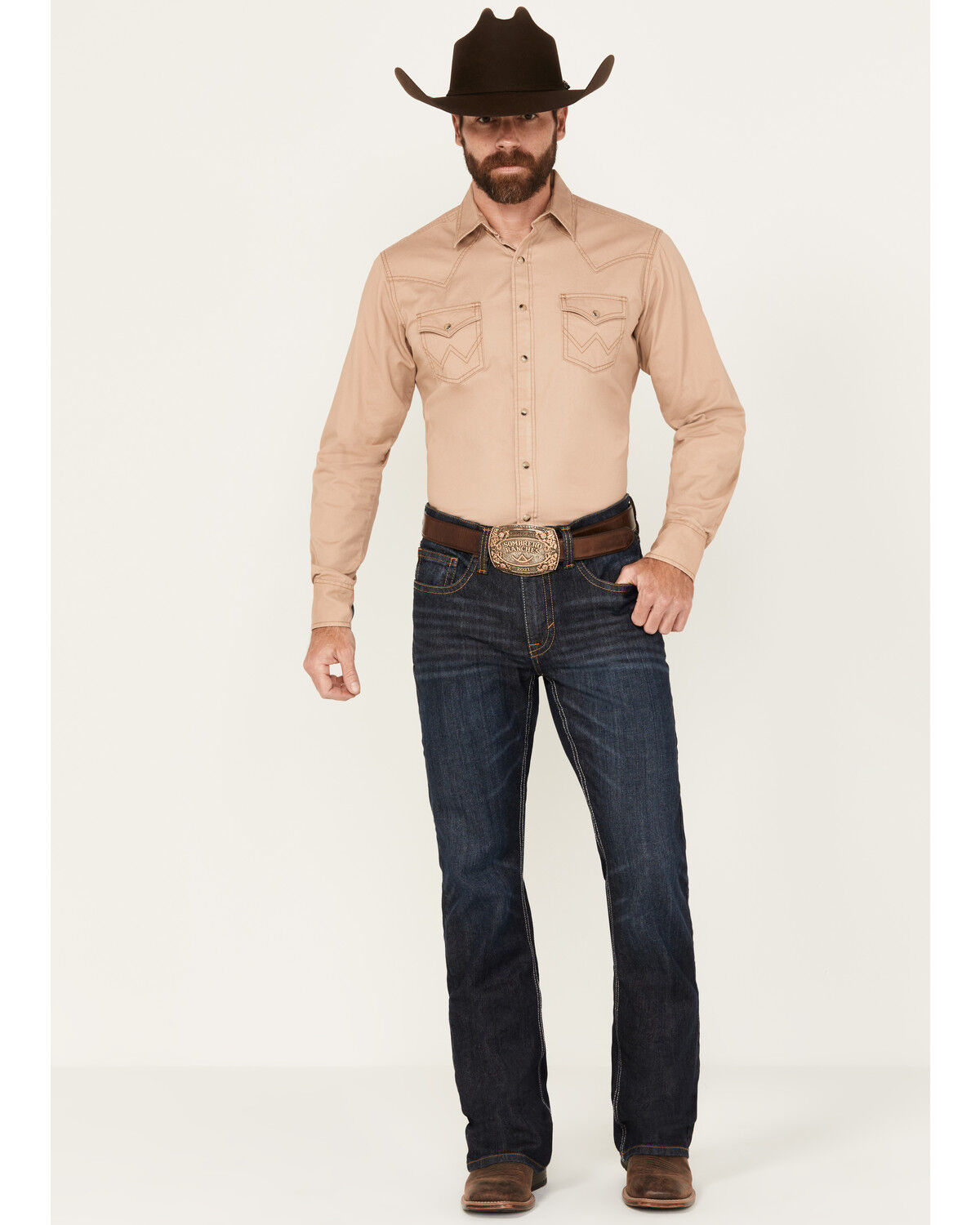 Image #1 - Cody James Men's Night Hawk Wash Wyatt Slim Bootcut Stretch Denim Jeans - Tall, Dark Wash, hi-res