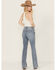 Image #3 - Cleo + Wolf Women's Torrey Medium Wash High Rise Skinny Bootcut Comfort Stretch Denim Jeans , Medium Wash, hi-res