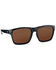 Image #1 - Hobie Men's Imperial Shiny Black & Copper 2" Foldable Polarized Reader Glasses, Black, hi-res