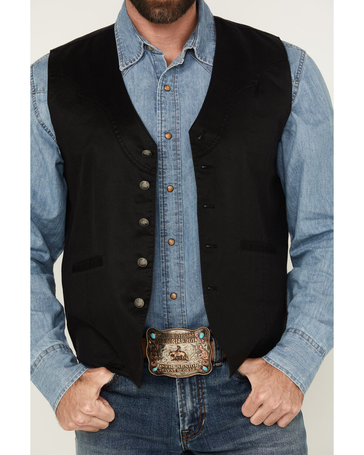 Image #3 - Moonshine Spirit&reg; Men's Night Shift Oilskin Vest, Black, hi-res