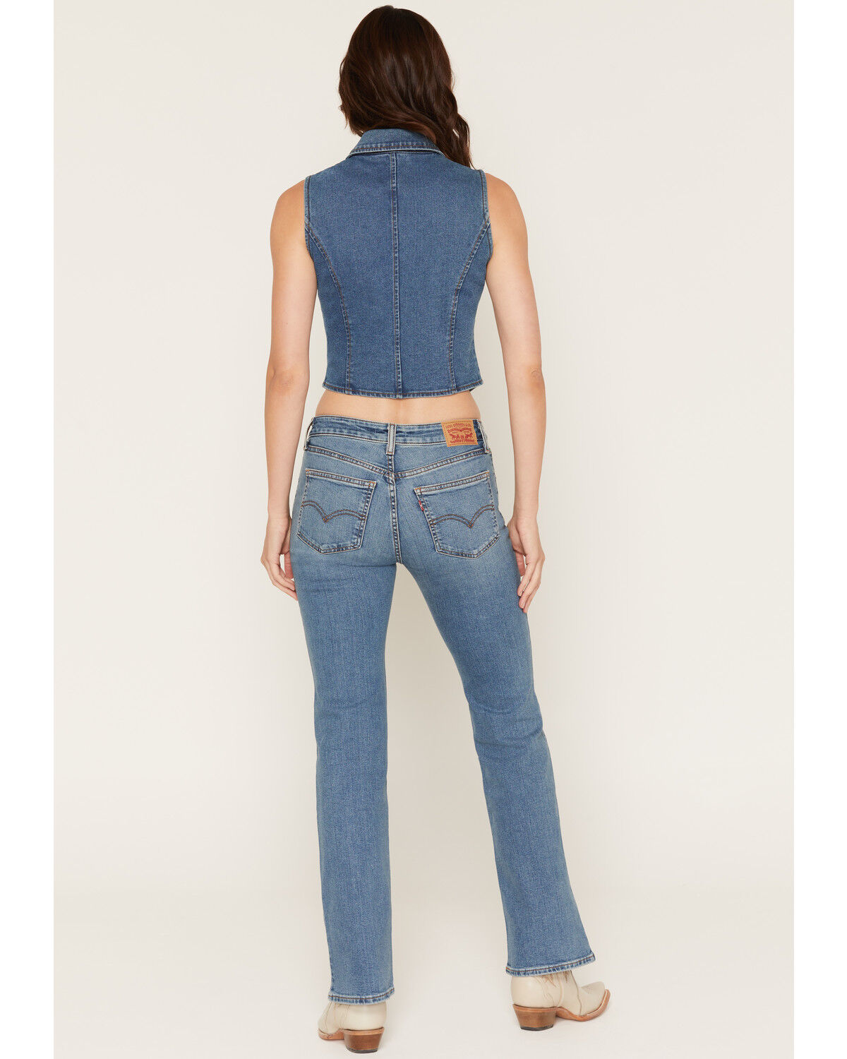 Image #3 - Levi's Women's Medium Wash Super Low Rise Bootcut Stretch Denim Jeans, Medium Wash, hi-res