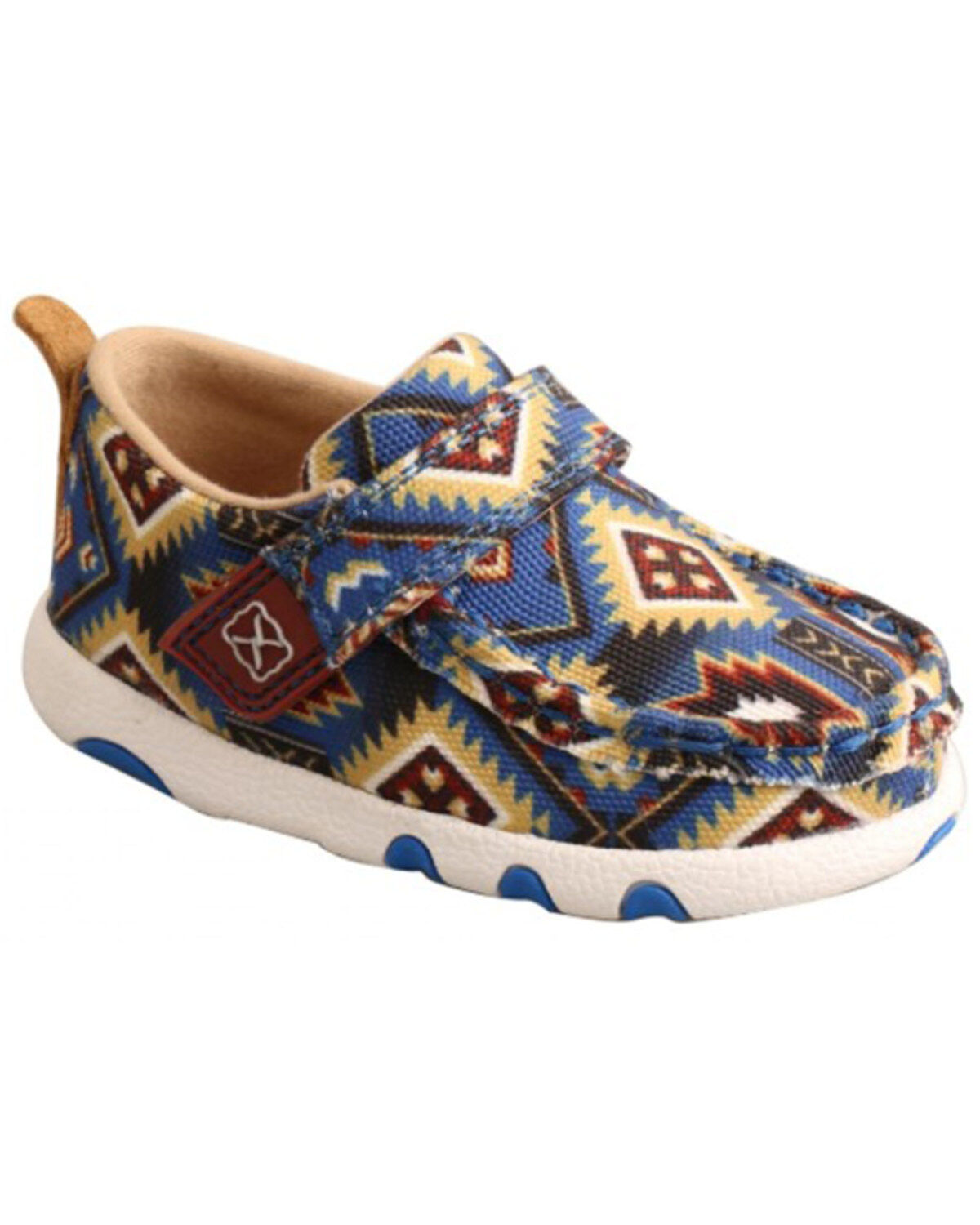 Image #1 - Twisted X Infant Southwestern Print Driving Mocs, Multi, hi-res
