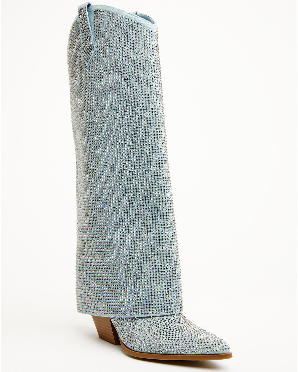 Azalea Wang Women's Banian Tall Western Boots - Snip Toe, Blue, hi-res