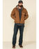 Image #2 - Carhartt Men's Washed Duck Sherpa Lined Hooded Work Jacket - Big & Tall, Brown, hi-res