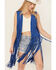 Image #2 - Fornia Women's Suede Fringe Vest, Blue, hi-res