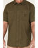 Image #3 - Hawx Men's Solid Twill Short Sleeve Button-Down Work Shirt , Olive, hi-res