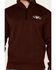 Image #2 - Cowboy Hardware Men's Herringbone Cadet Zip Pullover, Burgundy, hi-res