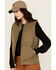 Image #2 - Lucky Brand Workwear Women's Tactical Insulated Canvas Quilted Vest, Olive, hi-res