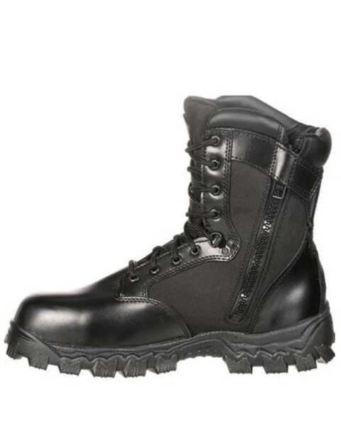 Image #10 - Rocky Men's Alpha Force Zipper Duty Boots, Black, hi-res