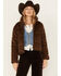 Image #2 - Cleo + Wolf Women's Quilted Corduroy Puffer Jacket, Taupe, hi-res