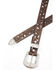 Image #2 - Shyanne Women's Skinny Silver Underlay Belt, Brown, hi-res