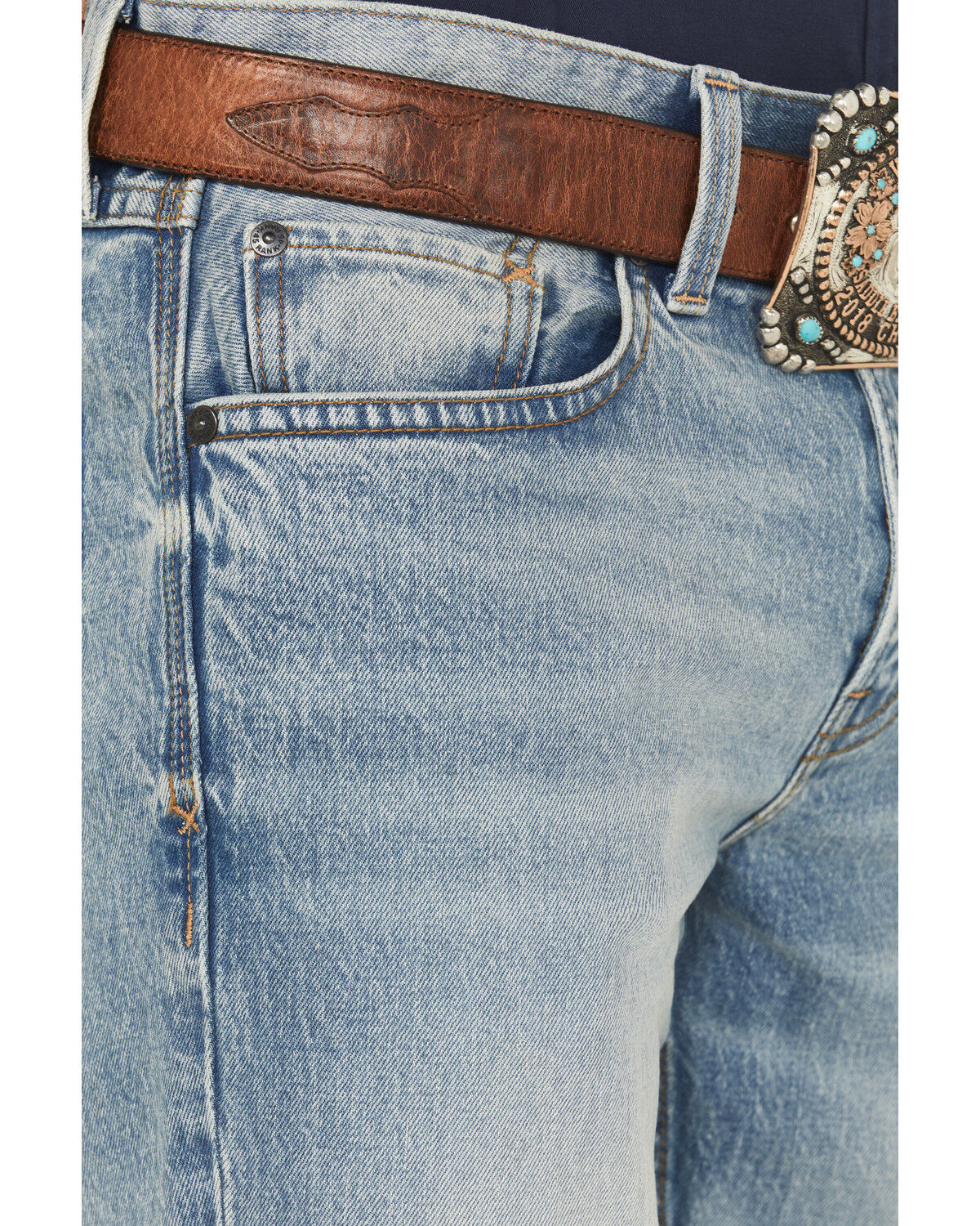 Image #2 - RANK 45&reg; Men's Bunker Wash Ambush Slim Straight Stretch Denim Jeans, Light Wash, hi-res