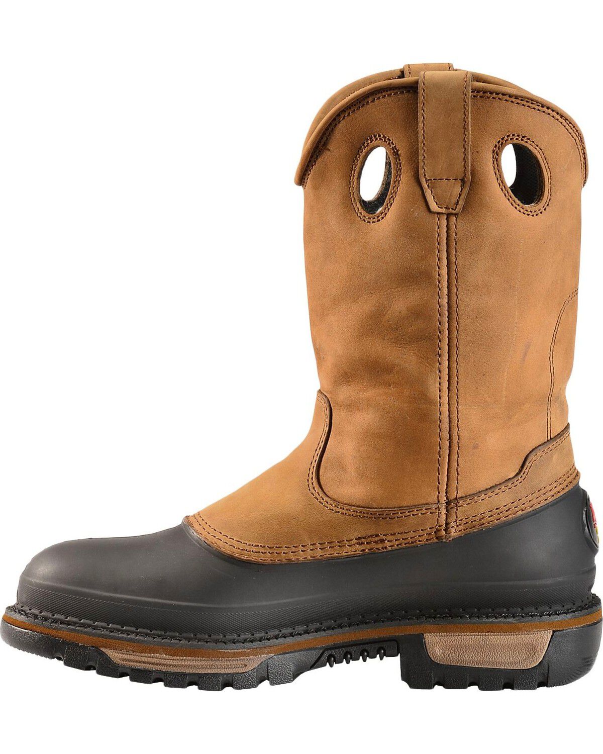Image #3 - Georgia Men's Muddog Steel Toe Wellington Boots, Brown, hi-res