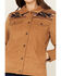 Image #3 - Cinch Women's Southwestern Print Yoke Corduroy Jacket, Dark Brown, hi-res