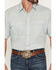 Image #3 - Ely Walker Men's Chambray Solid Short Sleeve Pearl Snap Western Shirt, Aqua, hi-res