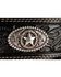 Image #2 - Justin Men's Black Silver Stars Embossed Belt, Black, hi-res