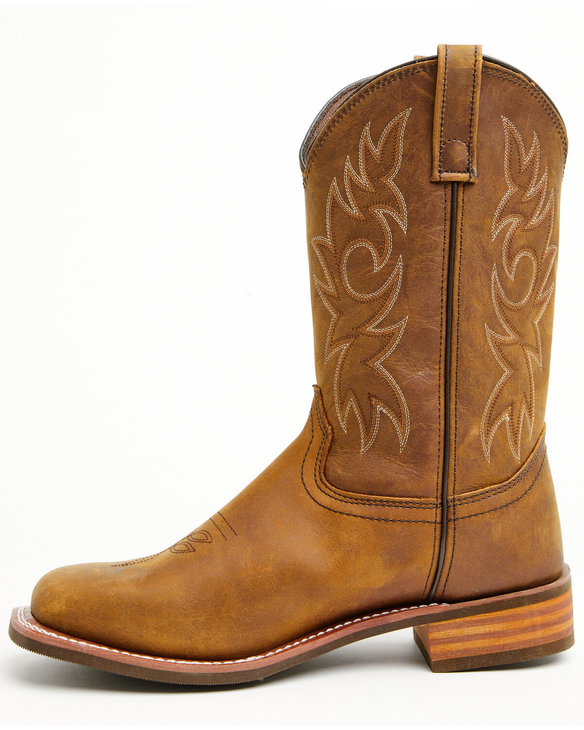 Image #3 - Ad Tec Men's Oiled Western Boots - Square Toe, Brown, hi-res