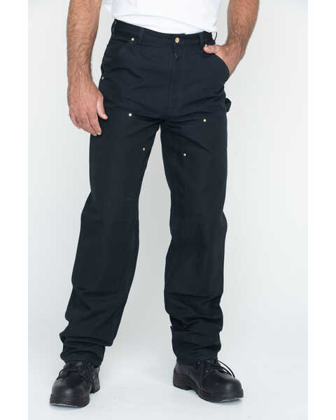 Image #1 - Carhartt Double Duck Loose Fit Khaki Work Jeans, Black, hi-res
