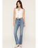 Image #1 - Wrangler Retro Women's Liberty Medium Wash High Rise Bailey Bootcut Stretch Denim Jeans, Medium Wash, hi-res