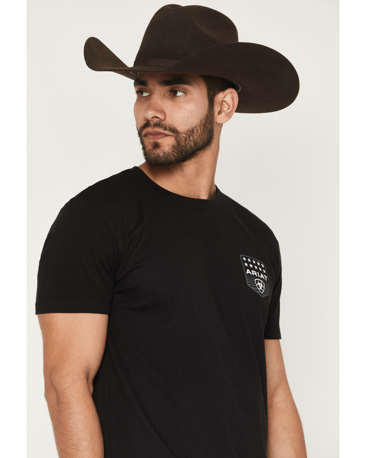 Image #3 - Ariat Men's Patriotic Badge Short Sleeve Graphic T-Shirt, Black, hi-res