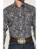 Image #3 - Cinch Men's Paisley Print Long Sleeve Button-Down Western Shirt, Navy, hi-res